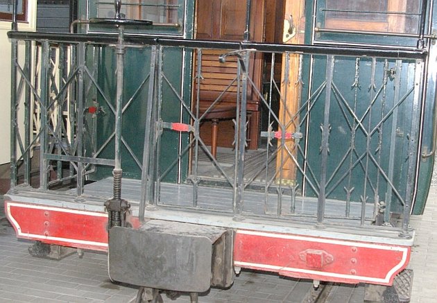 Balcon d'un tram de la SNCV