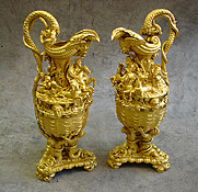 Vase en bronze doré au mercure